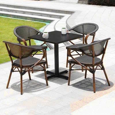Bàn ghế gỗ nhựa ngoài trời thanh lịch - ảnh 5