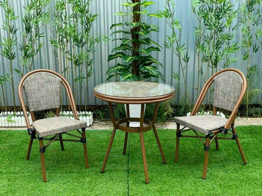 Bàn ghế gỗ nhựa ngoài trời thanh lịch - ảnh 7