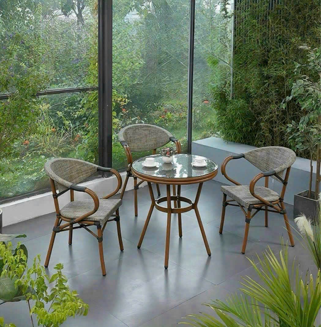 Bàn ghế gỗ nhựa ngoài trời thanh lịch - ảnh 9