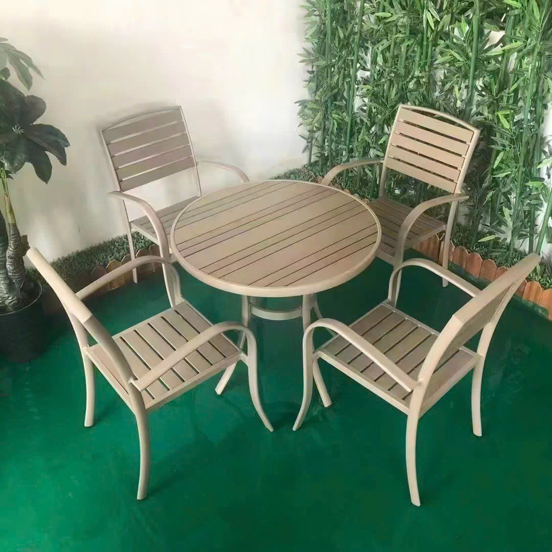 Bàn ghế gỗ nhựa ngoài trời phong cách - ảnh 7