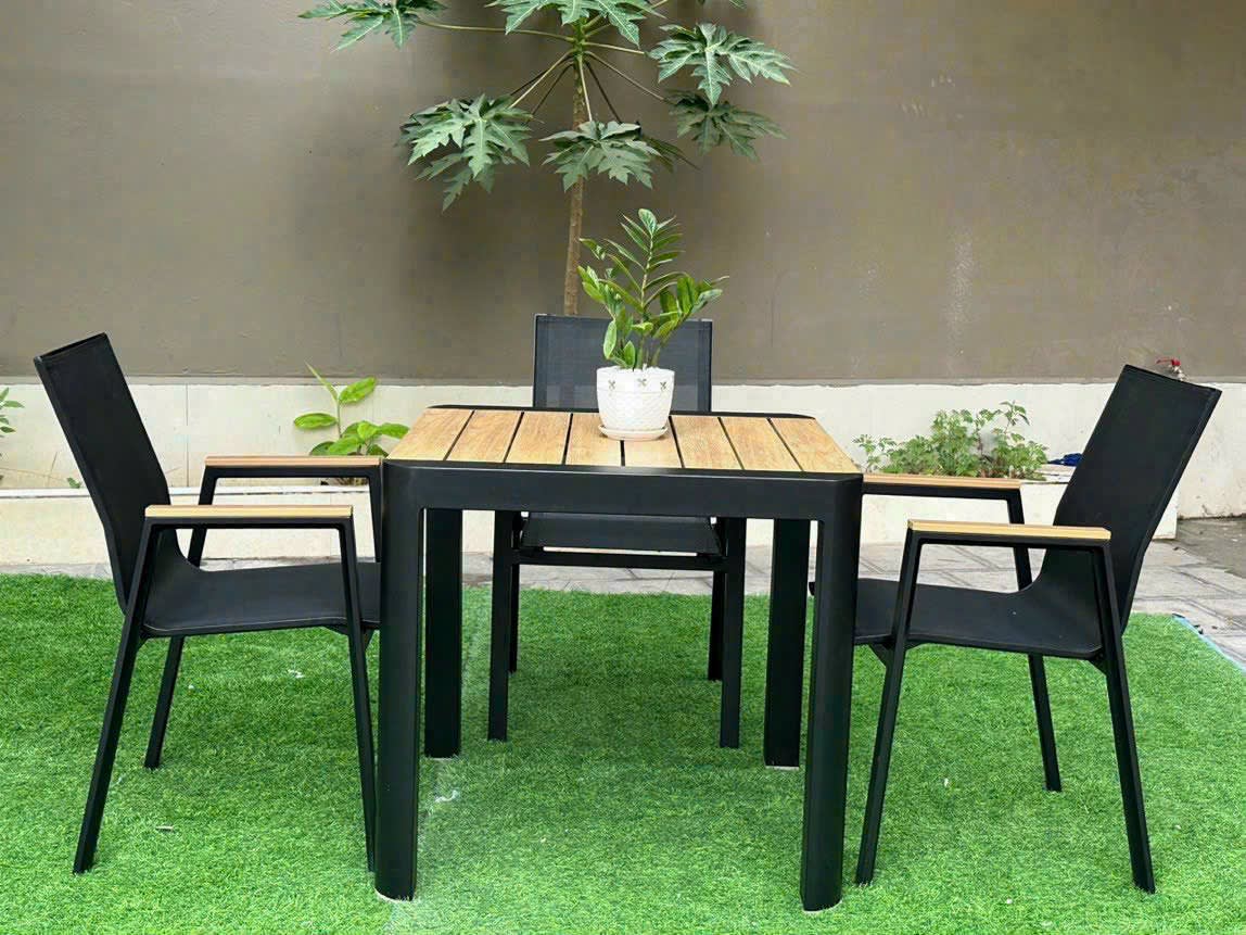 Bàn ghế gỗ nhựa ngoài trời hiện đại - ảnh 10