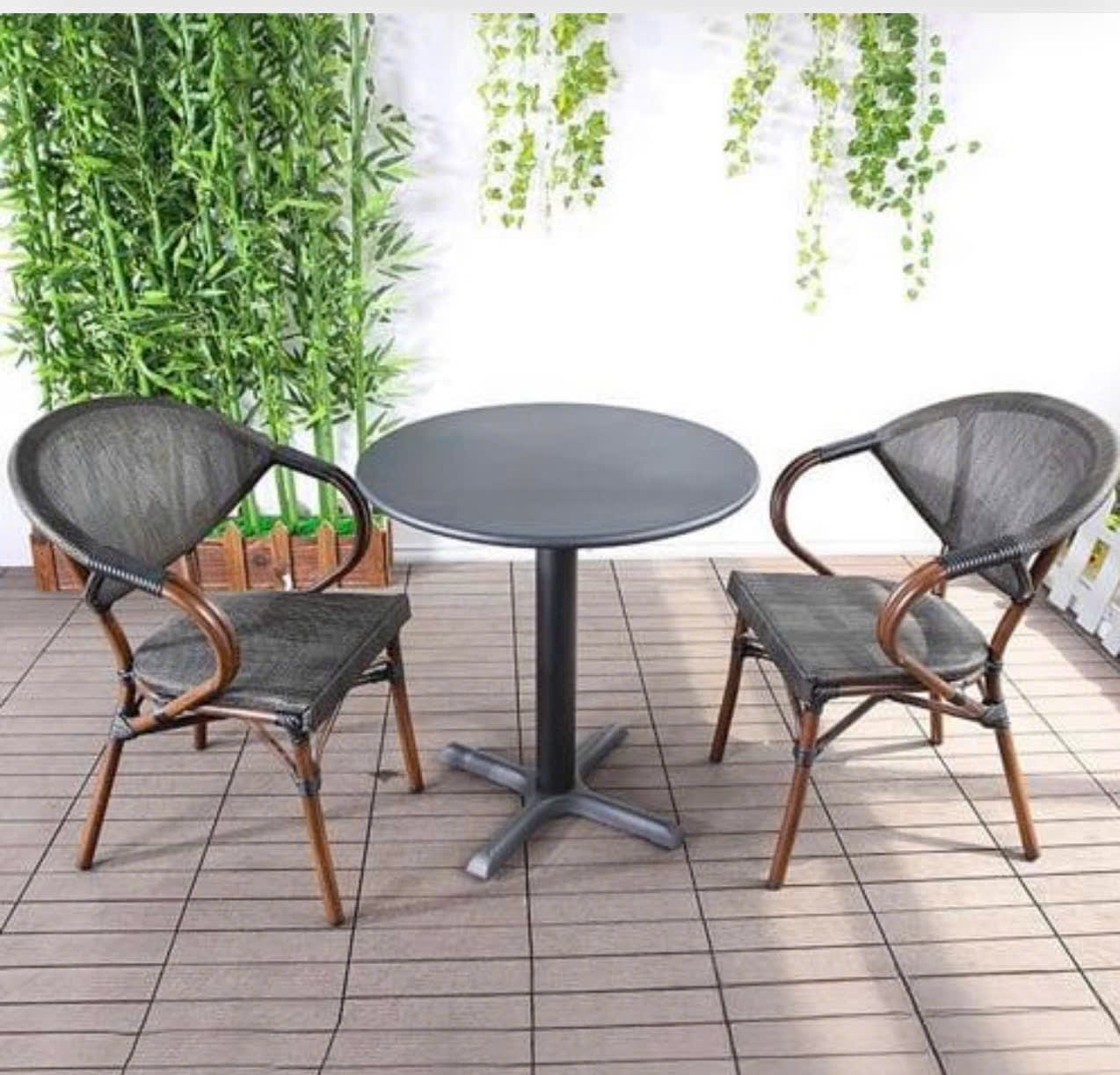 Bàn ghế gỗ nhựa ngoài trời cao cấp - ảnh 6