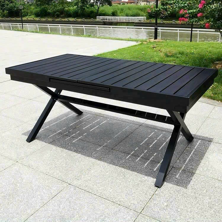 Bàn ghế gỗ nhựa ngoài trời hiện đại - ảnh 3