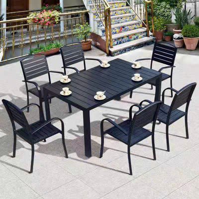 Bàn ghế gỗ nhựa ngoài trời thanh lịch - ảnh 8
