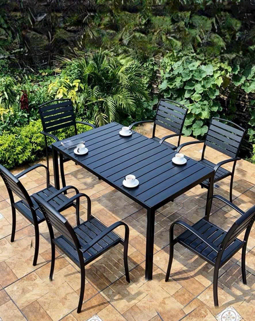 Bàn ghế gỗ nhựa ngoài trời tinh tế - ảnh 3