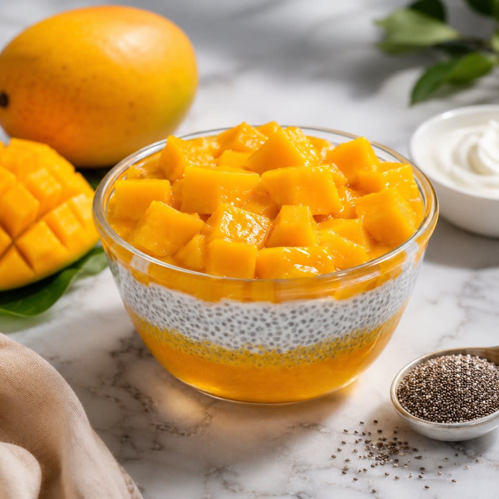 Healthy desserts, chia pudding and parfaits
