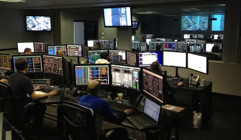 Operations team working in a control room