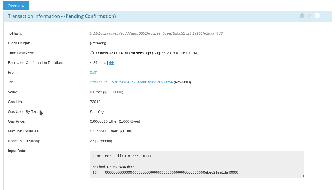 Fix Pending Ethereum Transactions