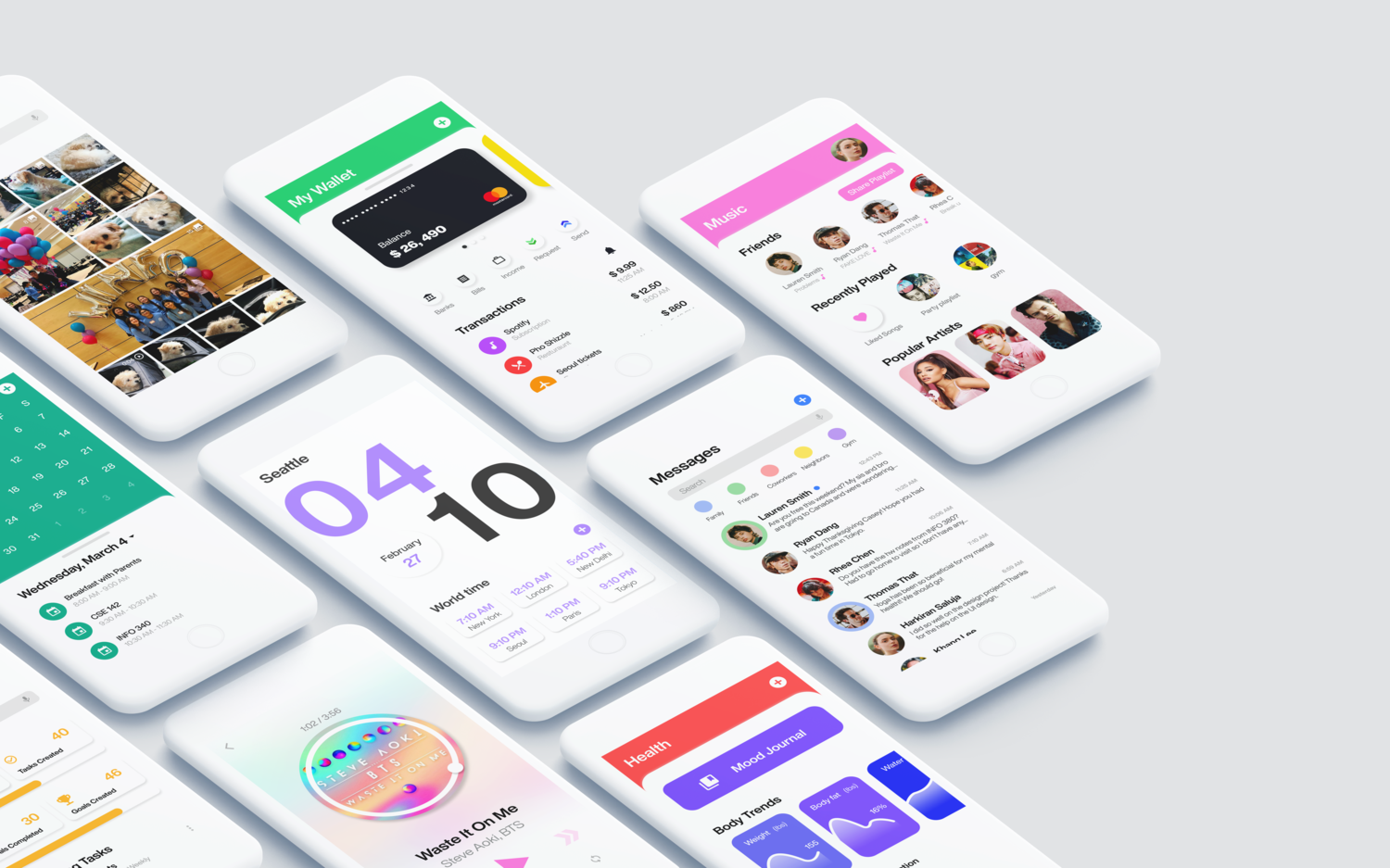 app screens