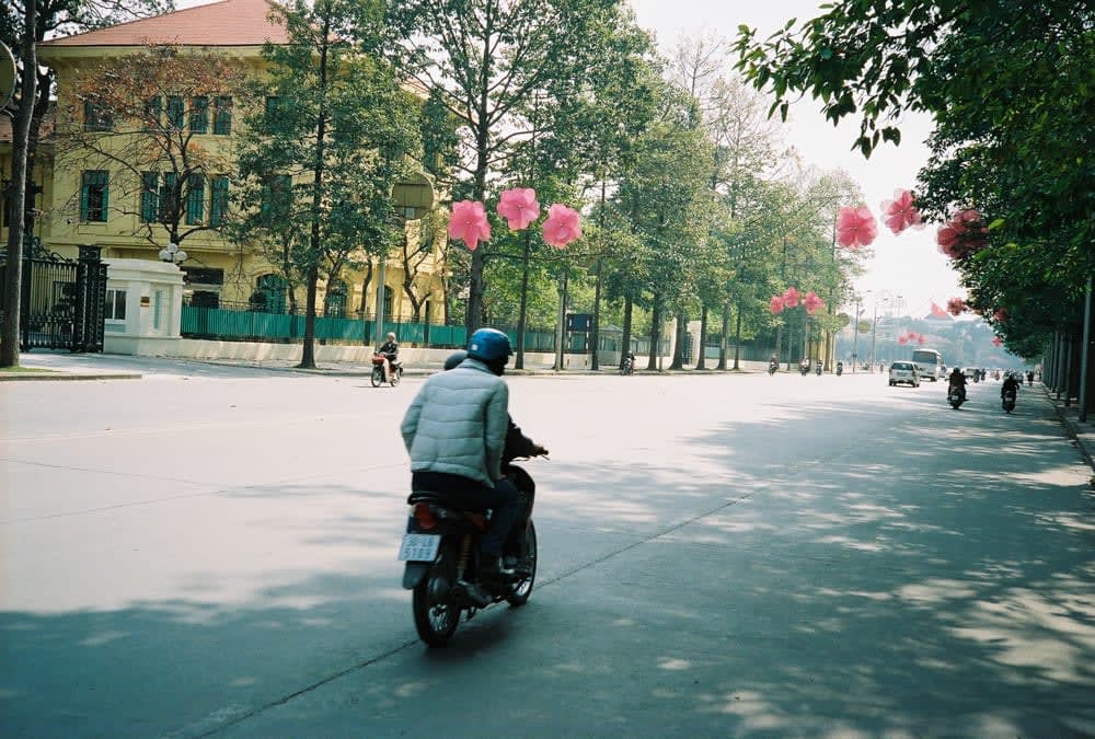 Hanoi street during Tet