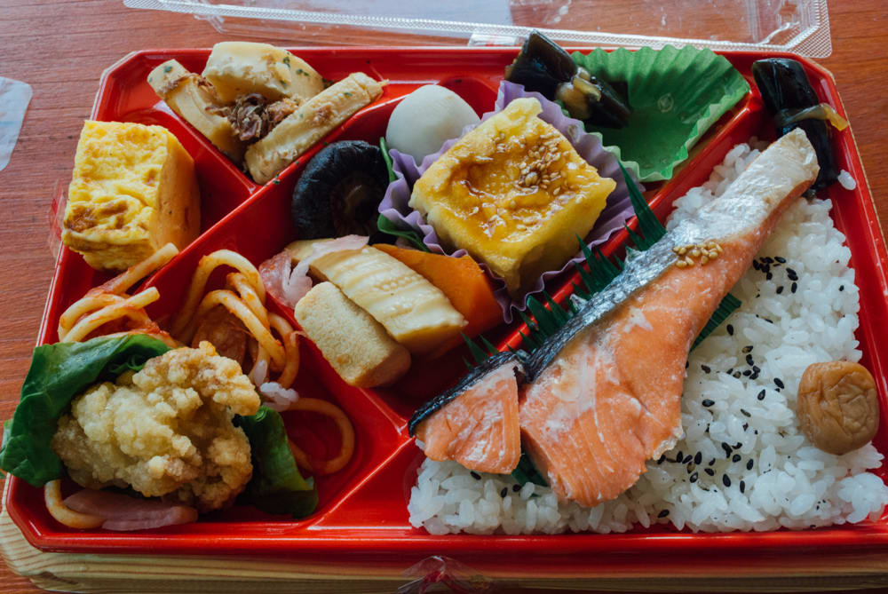 This was my lunch by the lake. One of many things I enjoyed in Japan was the quality of the bento box at an affordable price.