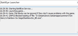 彩虹六号围攻 BattlEye Launcher [INFO] Blocked loading of file 报错解决 R6s