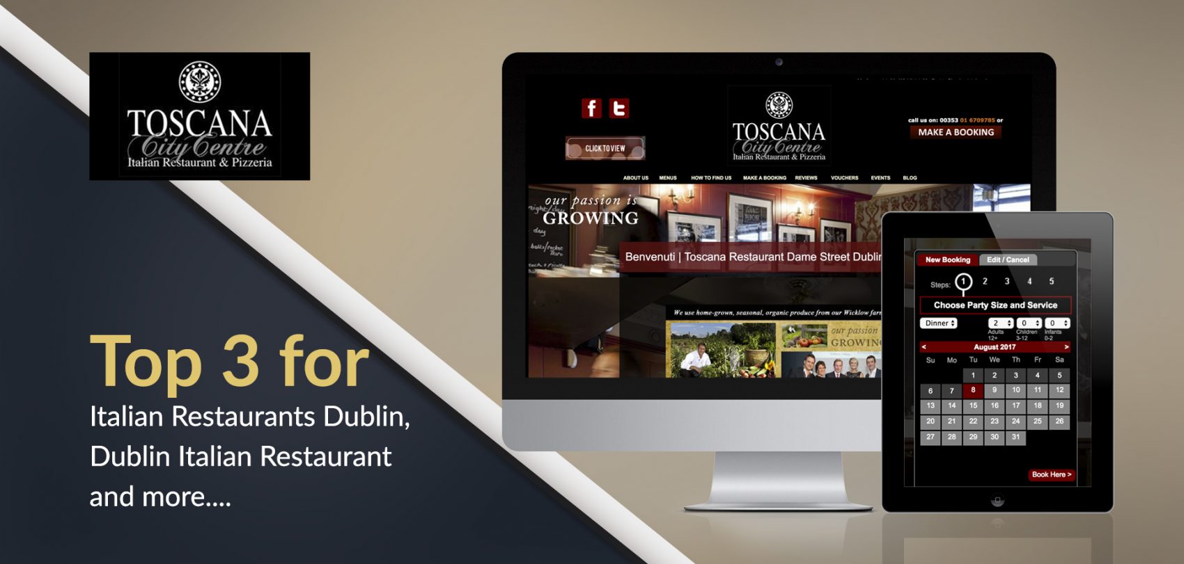 Toscana Restaurant Dublin SEO services