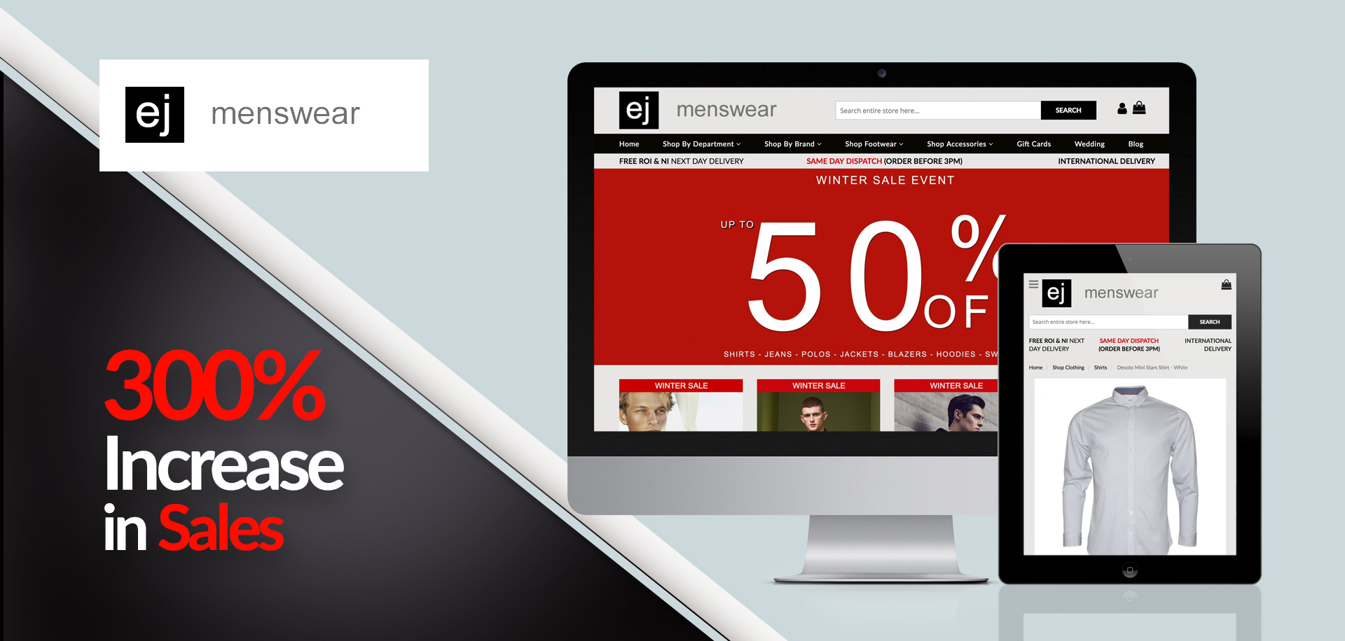 EJ Menswear SEO Dublin