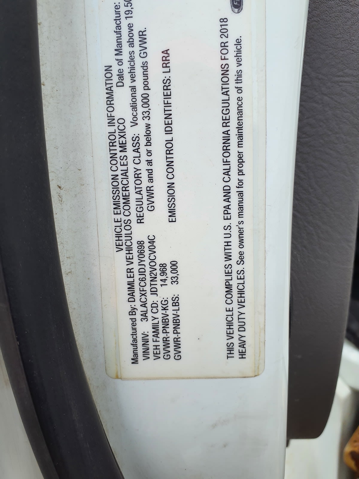 2018 Freightliner M2 106 221576