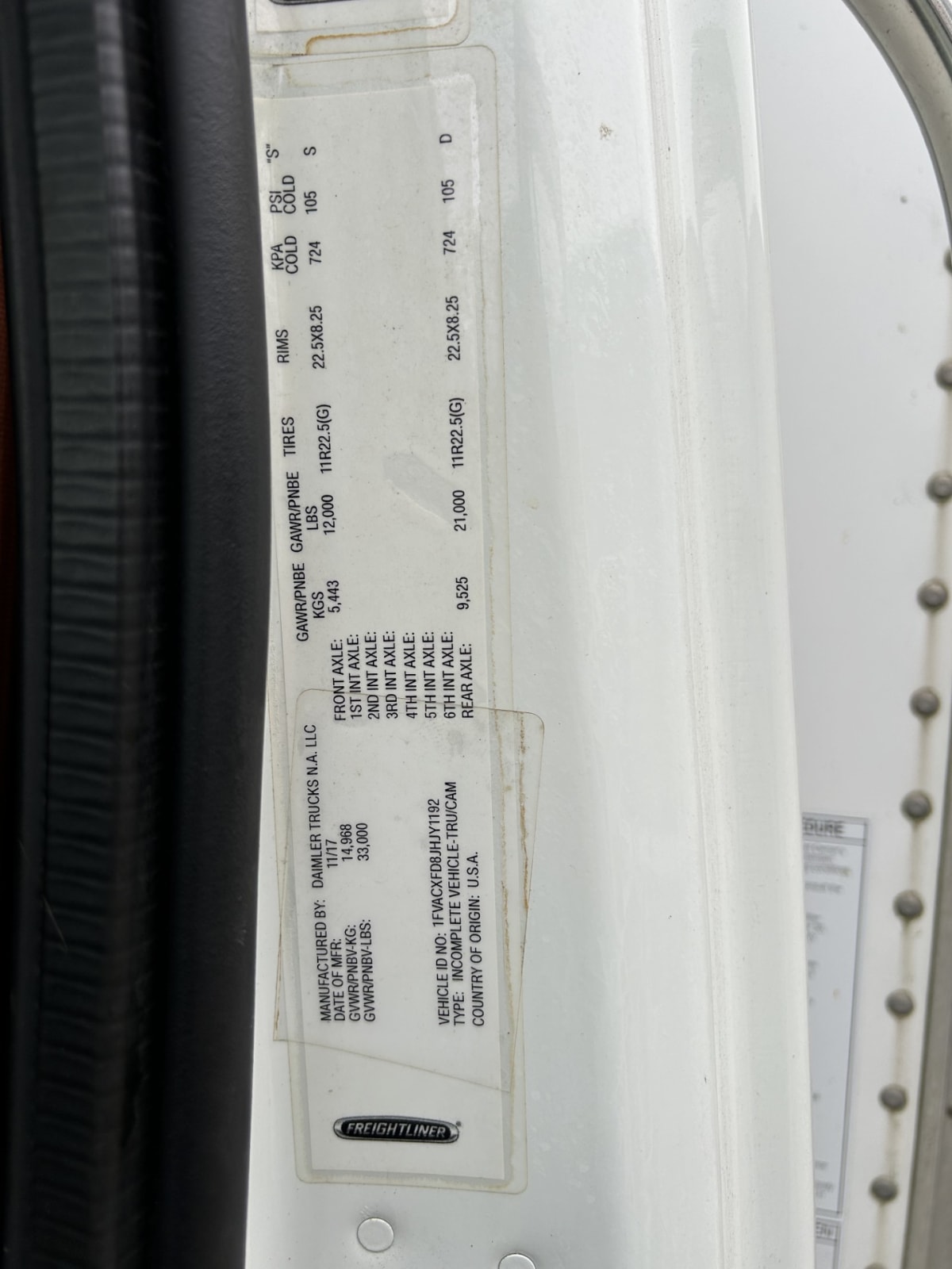 2018 Freightliner/Mercedes FL106 221764