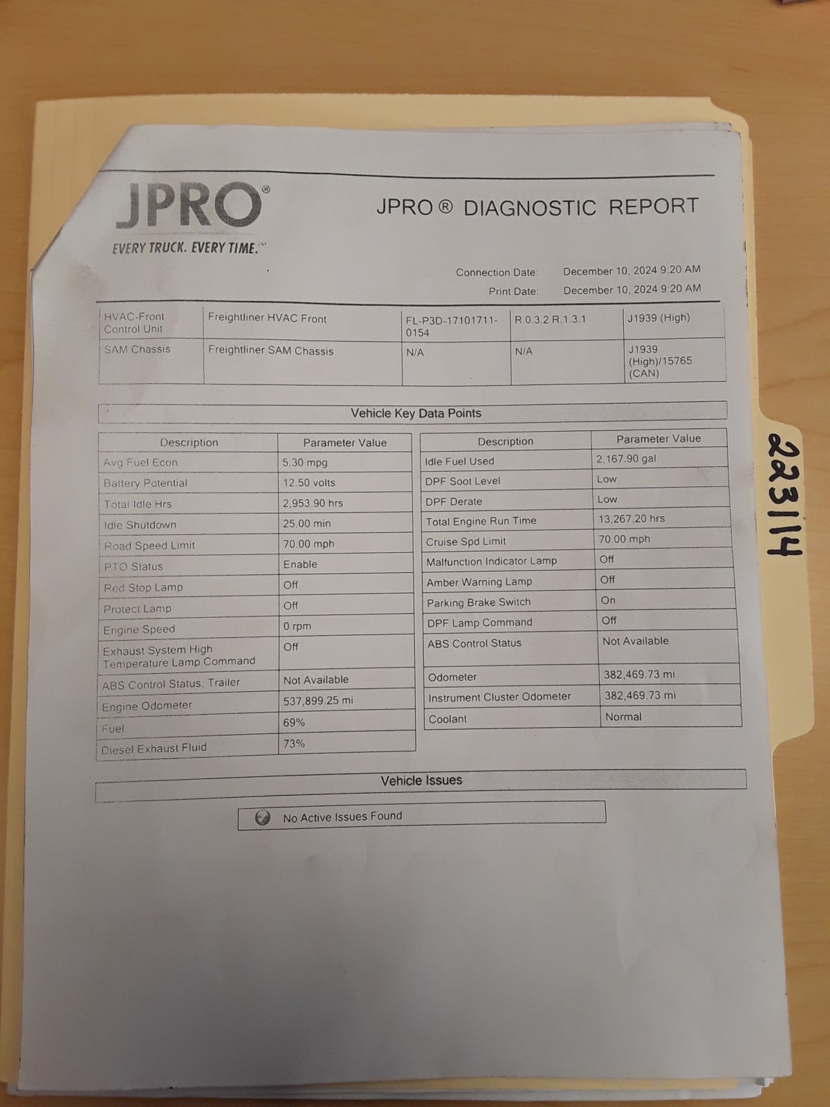 2018 Freightliner/Mercedes CASCADIA 125 223114