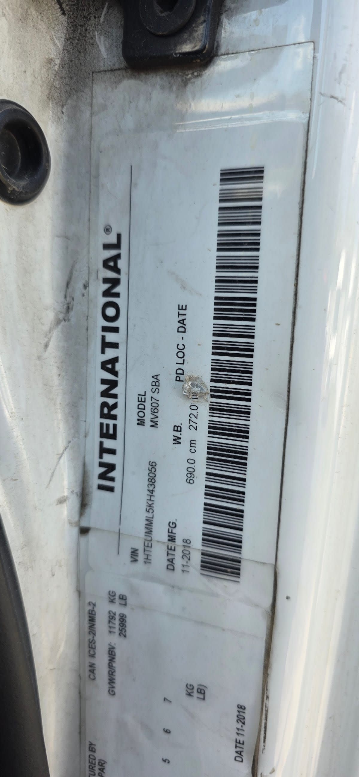 2019 Navistar International MV607 (4X2) 228875