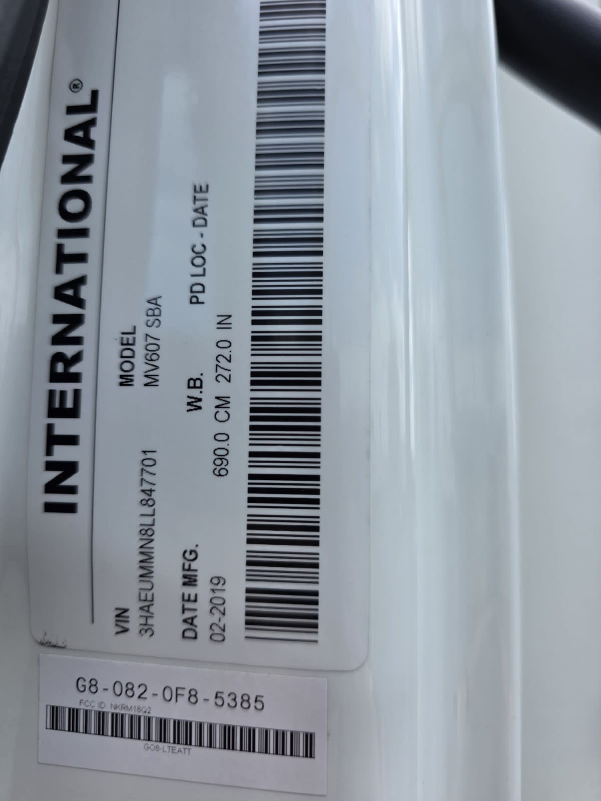 2020 Navistar International MV607 (4X2) 230166
