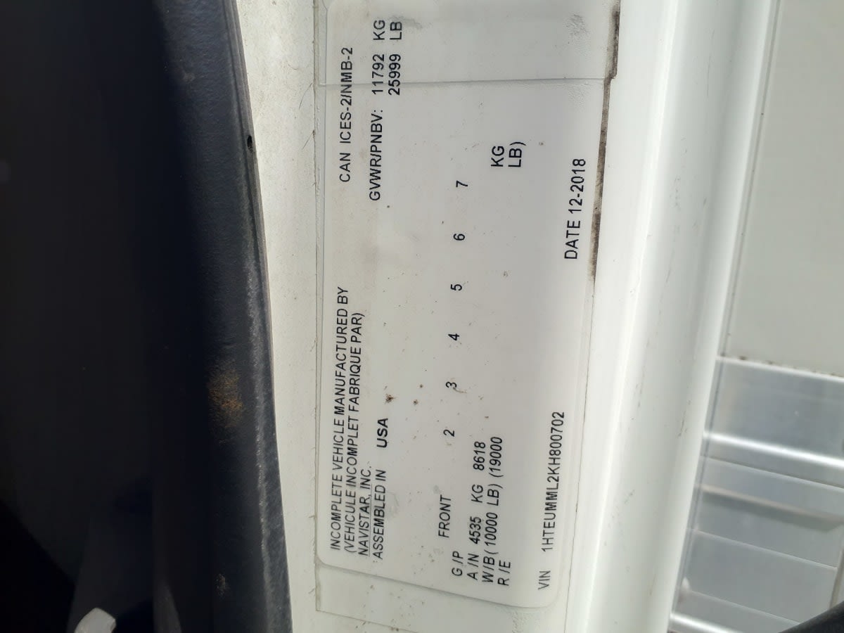 2019 Navistar International MV607 (4X2) 233613