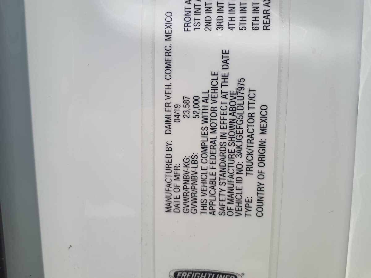 2020 Freightliner/Mercedes CASCADIA 125 238340