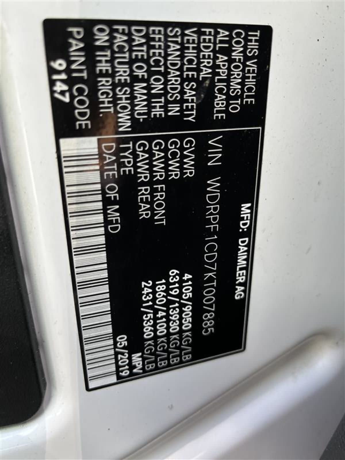 2019 Mercedes-Benz 2500 240832