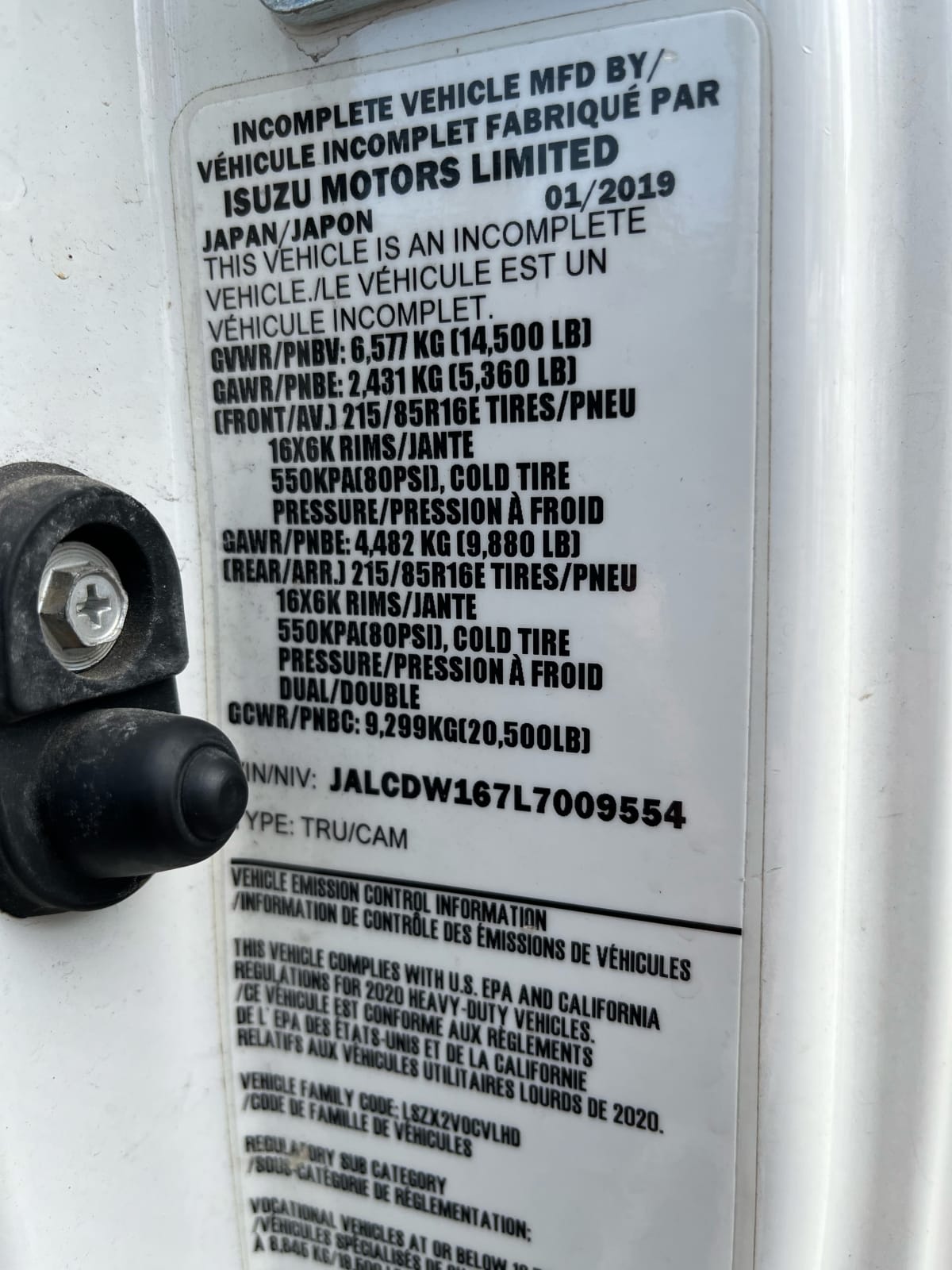 2020 Chevrolet Motor Div. LCF 4500HD 242722