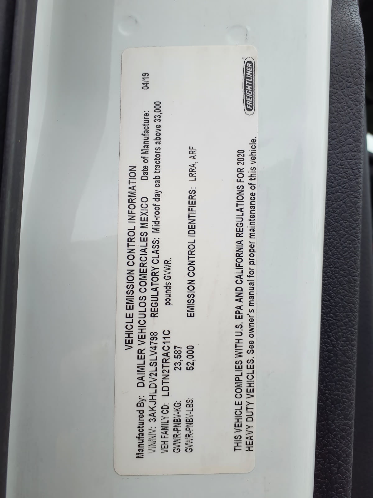 2020 Freightliner/Mercedes NEW CASCADIA PX12664 248935
