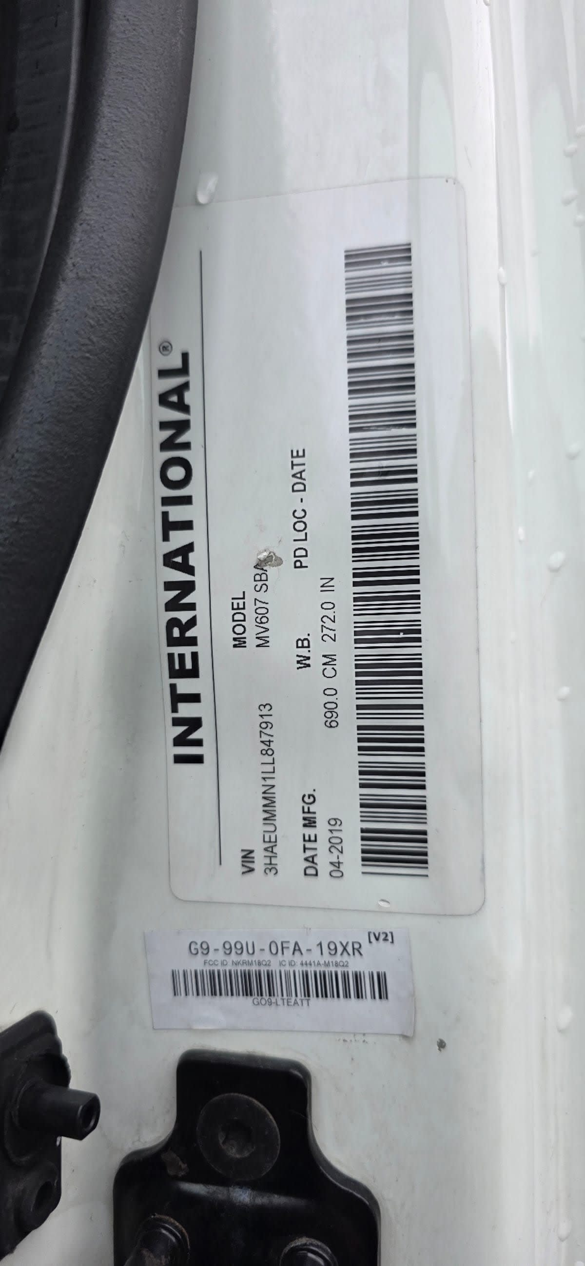 2020 Navistar International MV607 (4X2) 251584