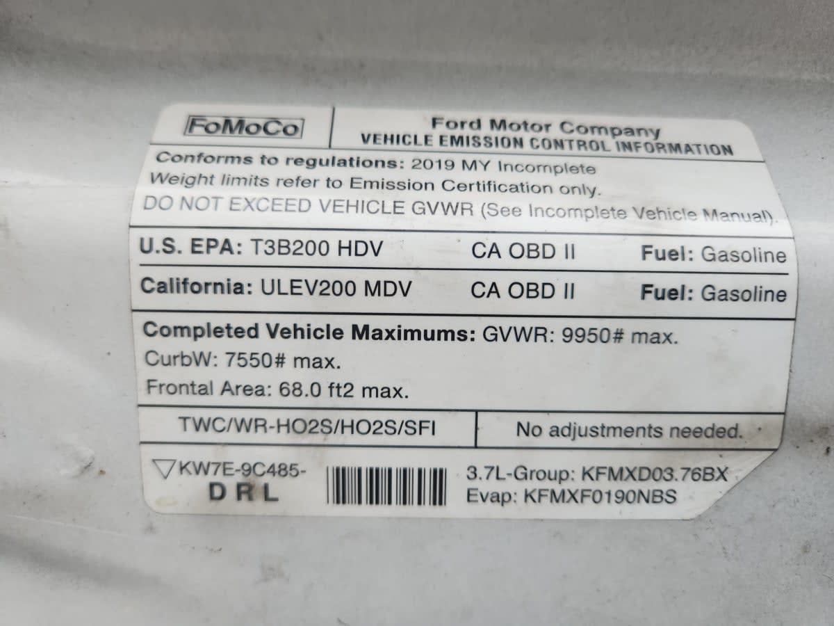 2019 Ford Motor Company TRANSIT 350 PARCEL 264311