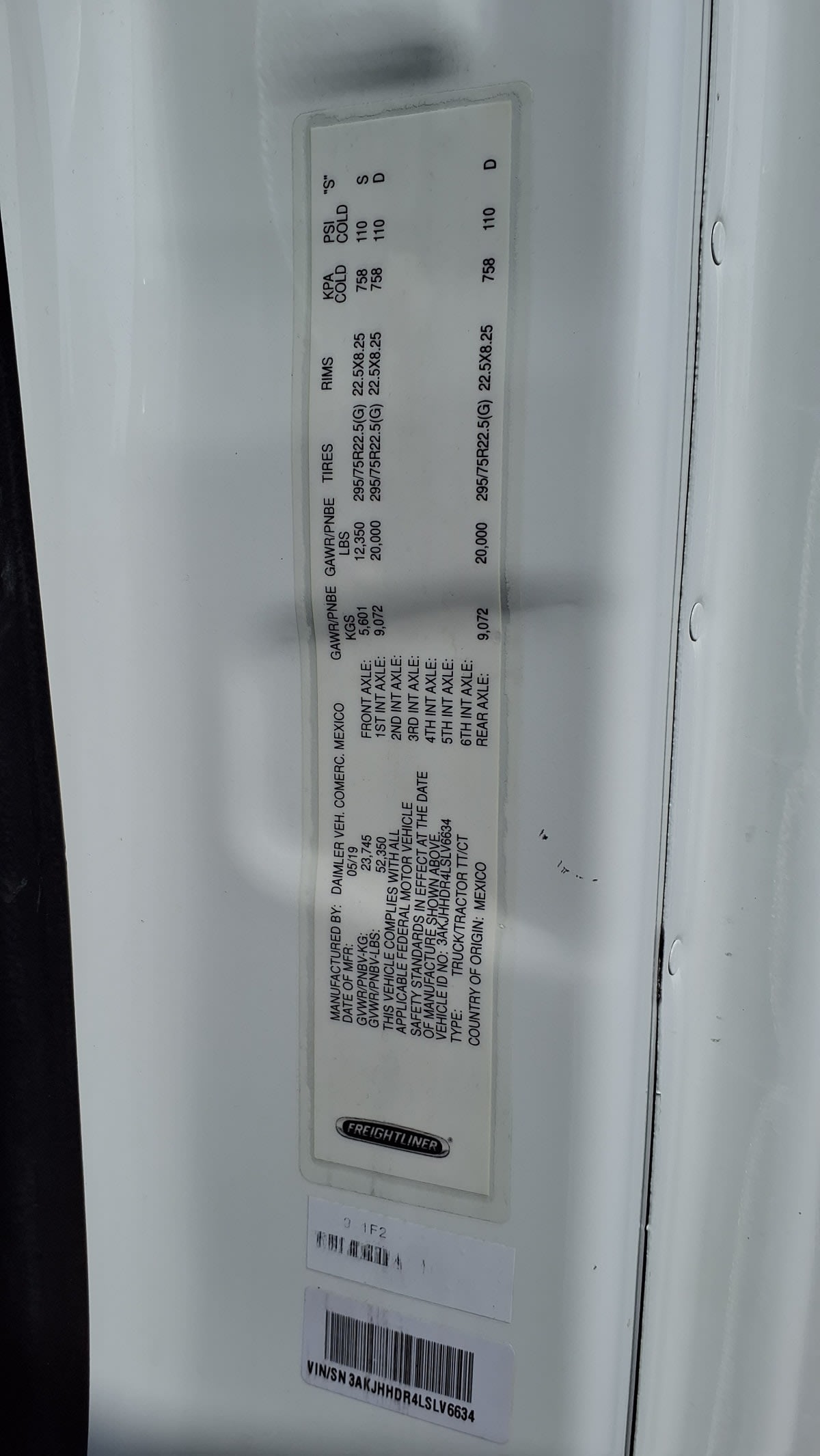 2020 Freightliner/Mercedes NEW CASCADIA PX12664 265029