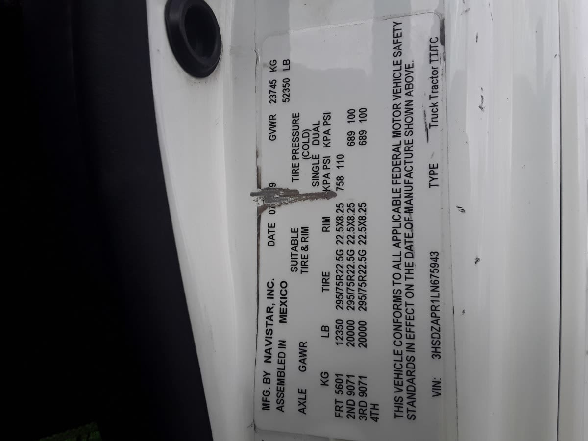 2020 Navistar International LT625 DAYCAB T/A 265961