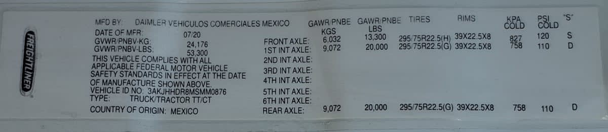 2021 Freightliner/Mercedes NEW CASCADIA PX12664 267331