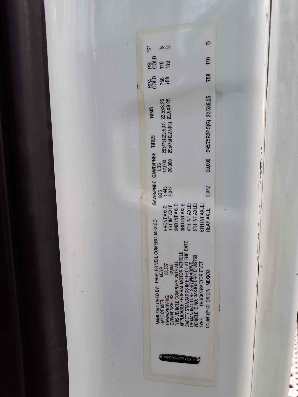 2020 Freightliner/Mercedes CASCADIA 125 268051