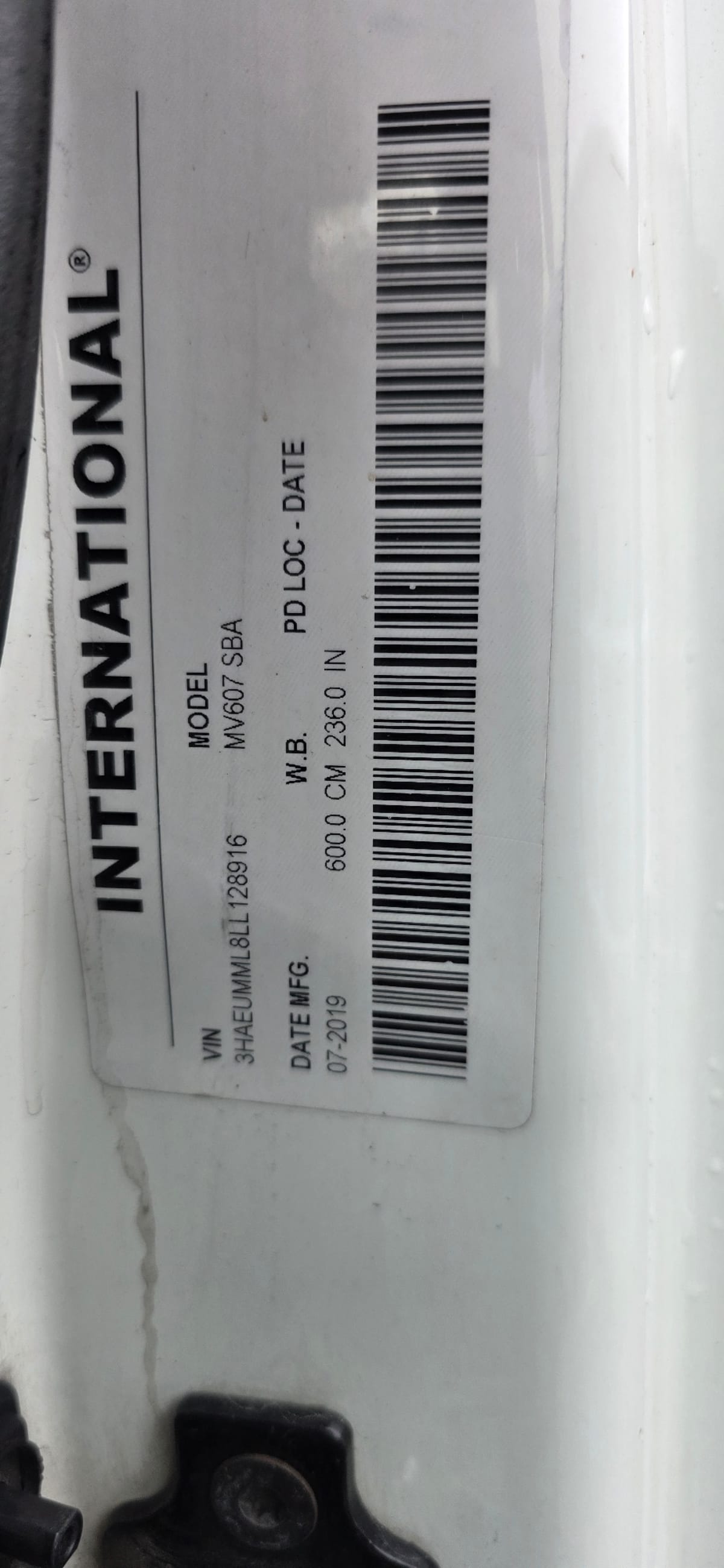 2020 Navistar International MV607 (4X2) 269254