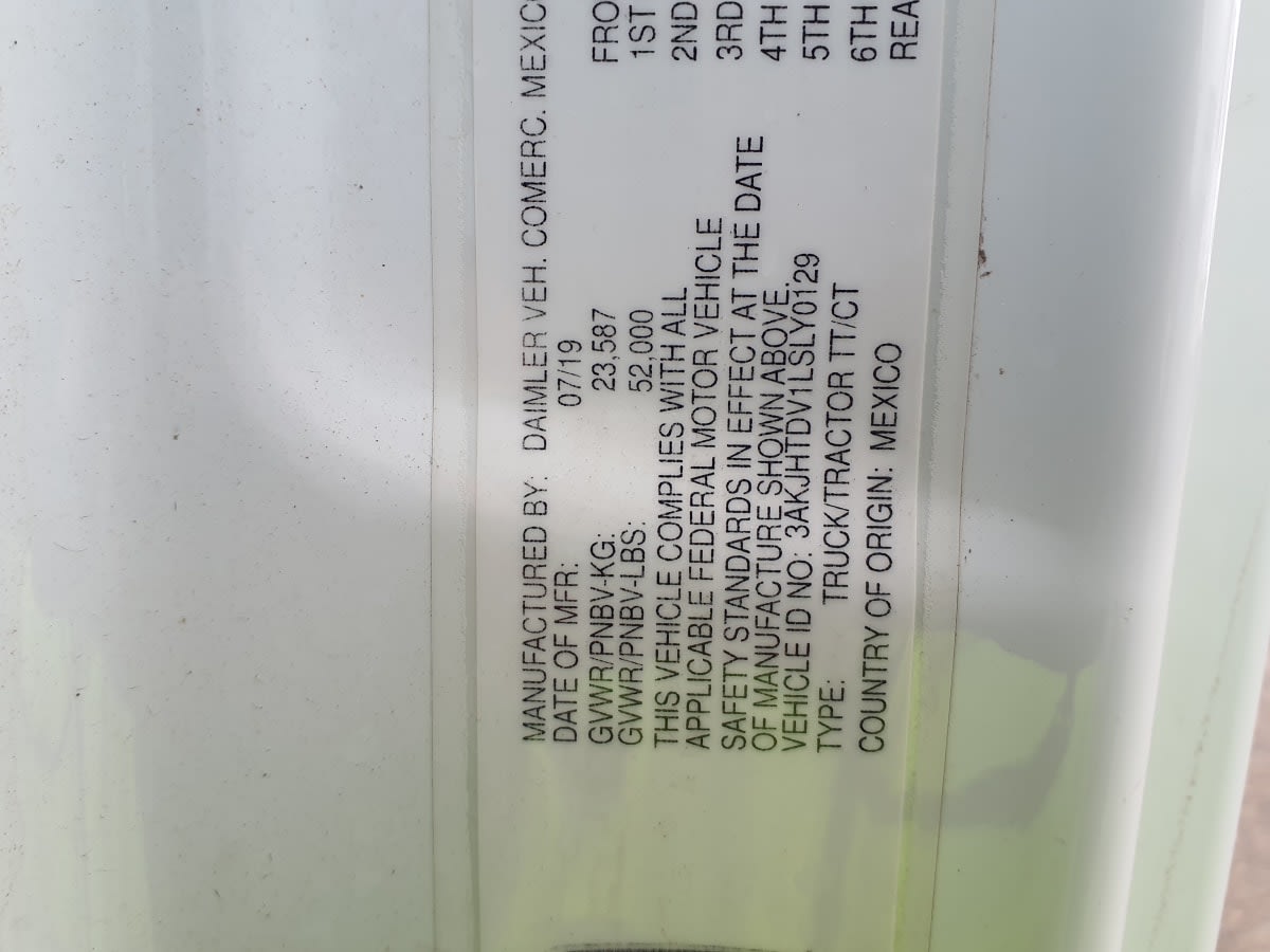 2020 Freightliner/Mercedes NEW CASCADIA 116 272855