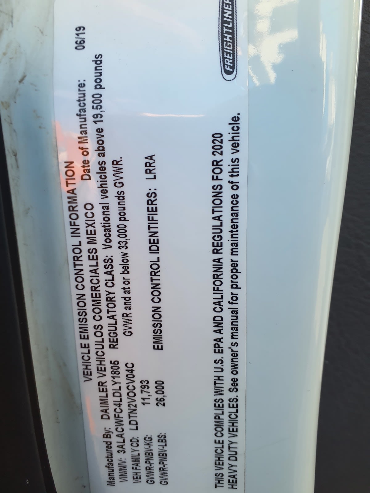 2020 Freightliner/Mercedes M2 106 273120