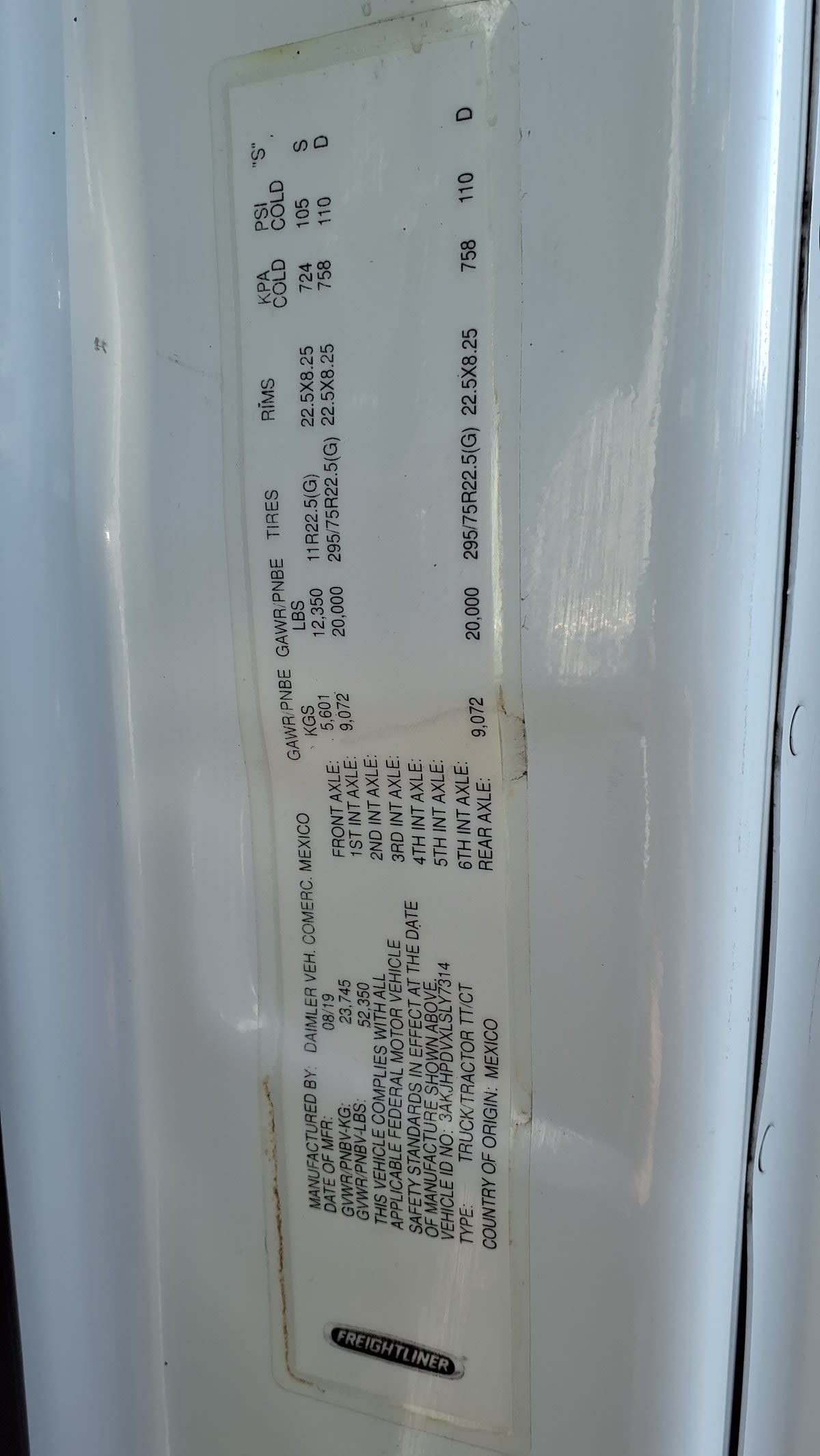 2020 Freightliner/Mercedes NEW CASCADIA 116 275462