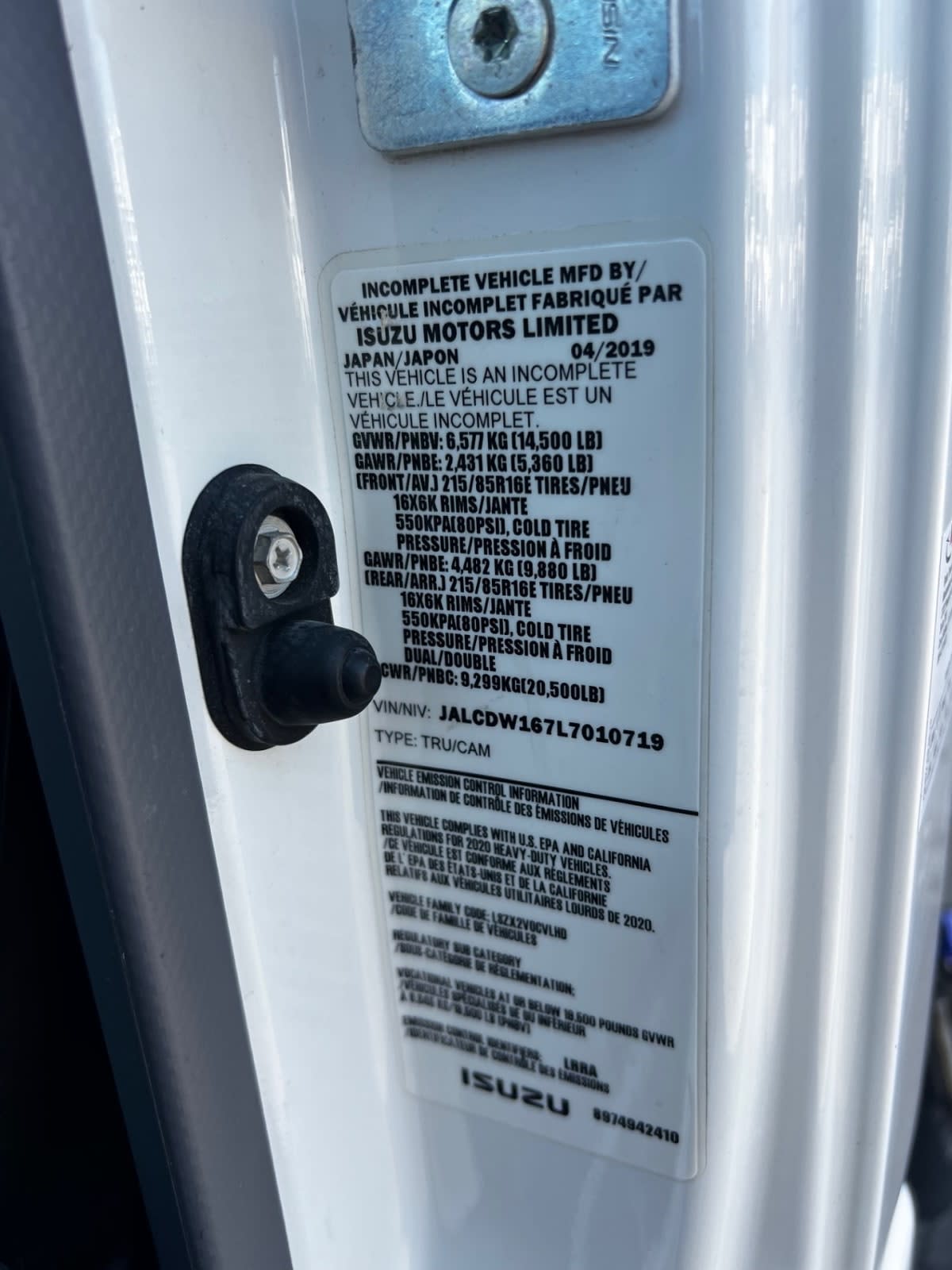 2020 Chevrolet Motor Div. LCF 4500HD 277769 2020 Chevrolet Motor Div. LCF 4500HD 277769