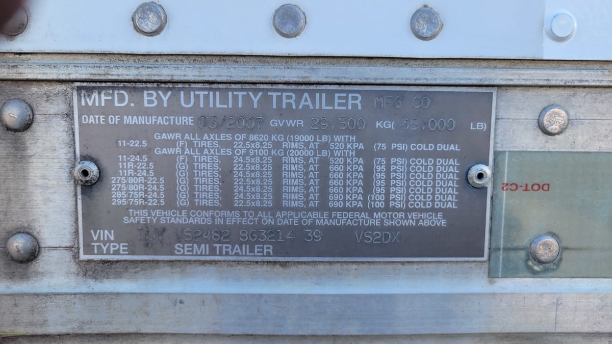 2008 Utility Trailers VS2DC 48/162/102 280503