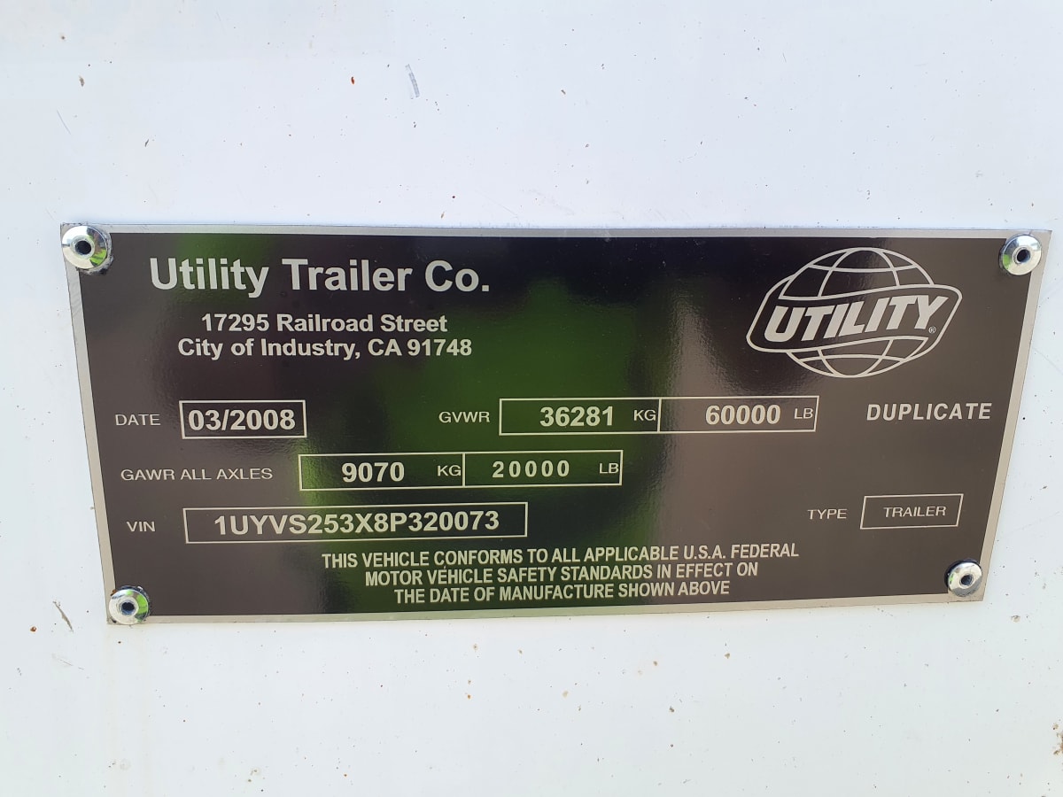 2008 Utility Trailers VS2DC 53/162/102 281582