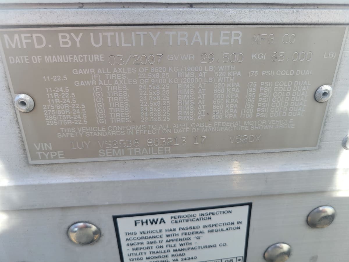 2008 Utility Trailers VS2DC 53/162/102 282016