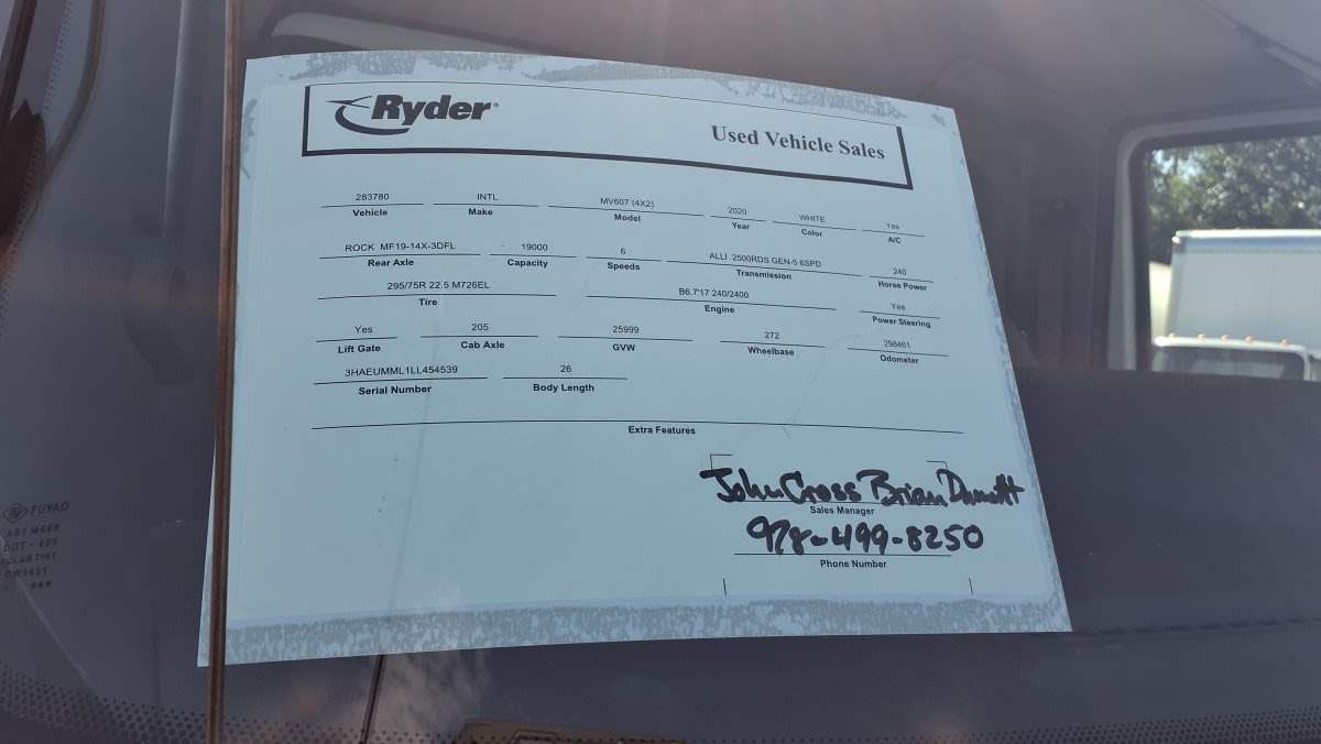 2020 Navistar International MV607 (4X2) 283780