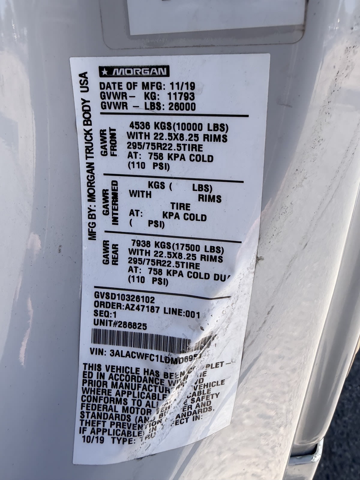2020 Freightliner/Mercedes M2 106 286825