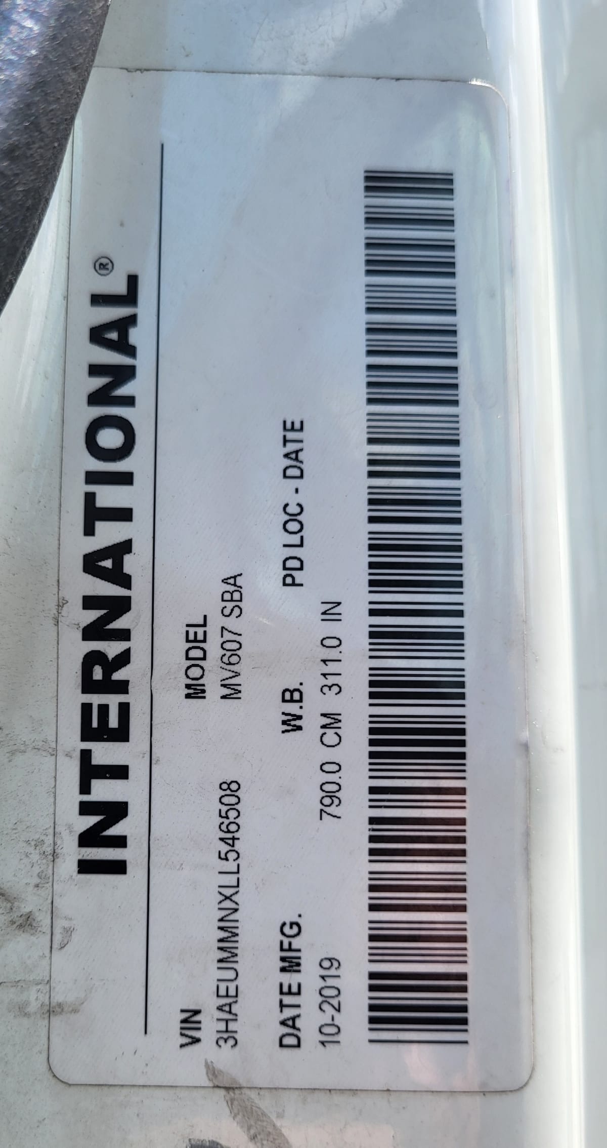 2020 Navistar International MV607 (4X2) 289911