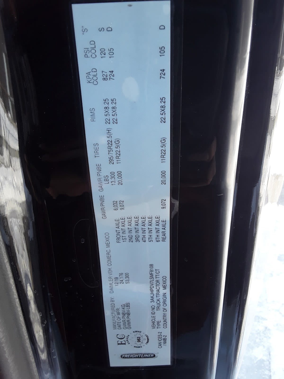 2020 Freightliner/Mercedes NEW CASCADIA 116 292749