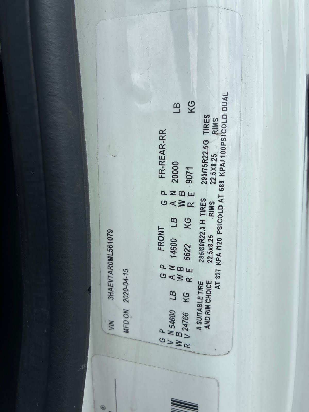 2021 Navistar International MV607 (6X4) 294473