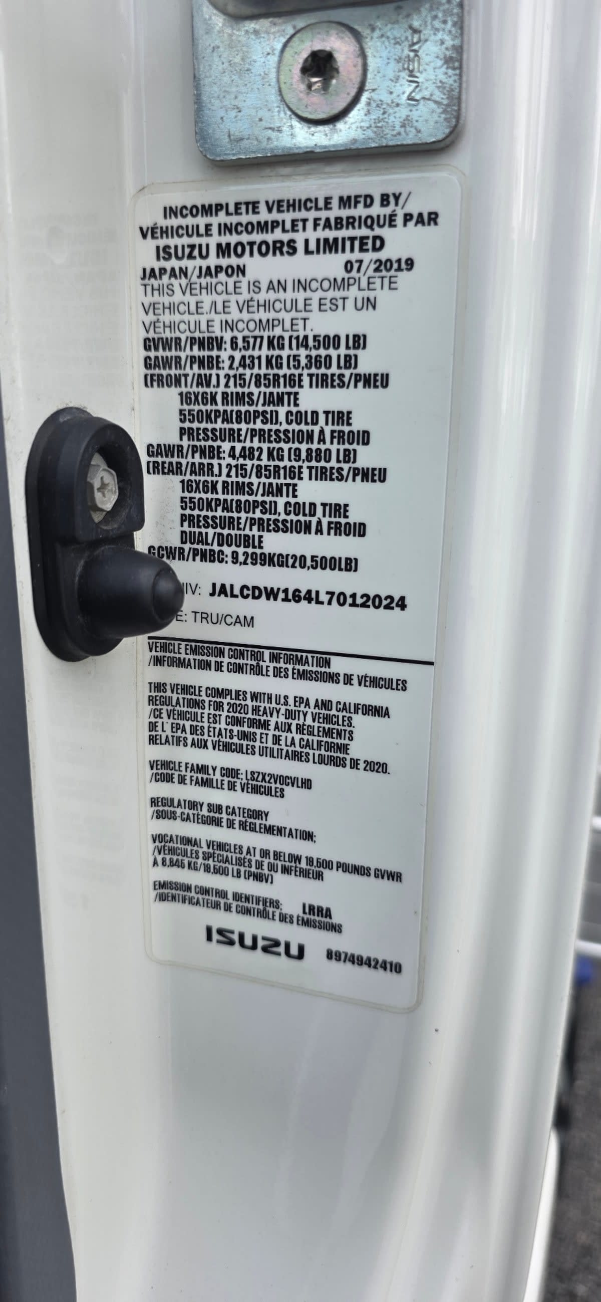 2020 Chevrolet Motor Div. LCF 4500HD 294556