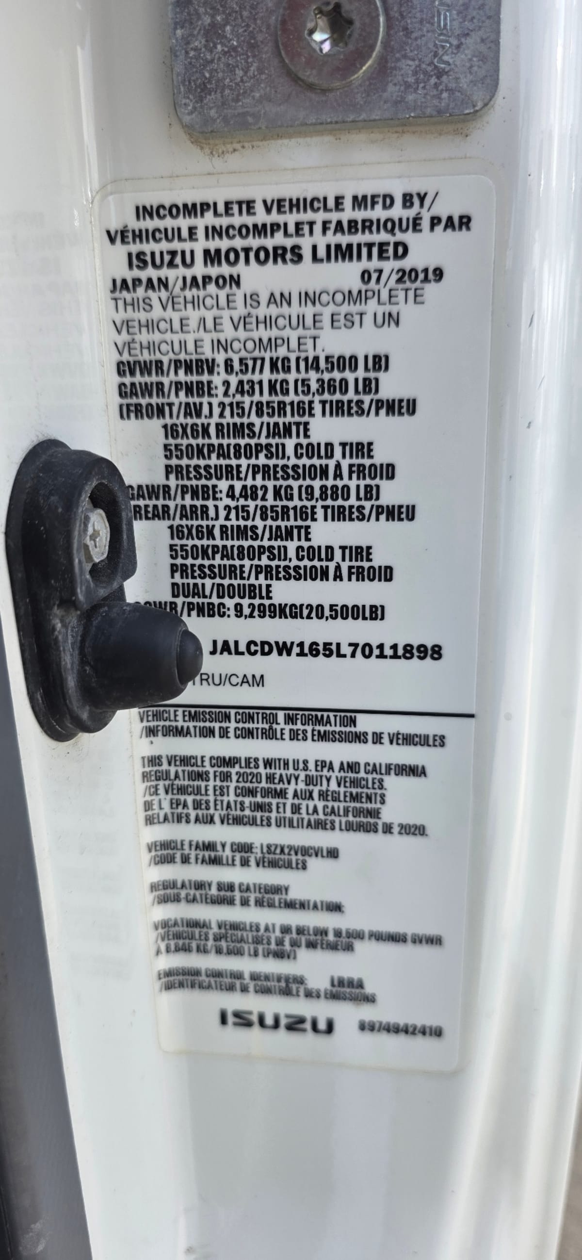 2020 Chevrolet Motor Div. LCF 4500HD 294559