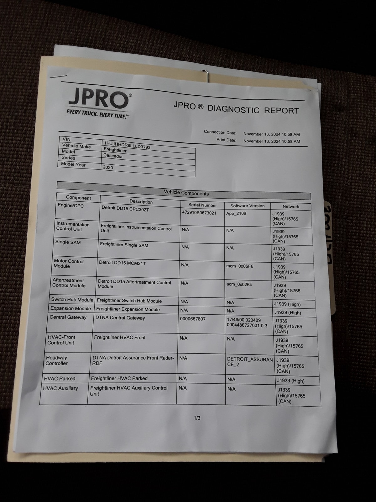 2020 Freightliner/Mercedes PT126064ST 302427